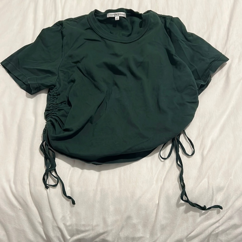 Dark Green Ruched Women's Top